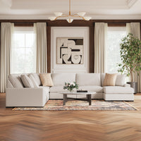 Auvelle 6-Piece Sectional with Chaise in Oyster