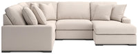 Auvelle 4-Piece Sectional with Chaise in Oyster