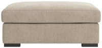 Auvelle Ottoman in Oatmeal
