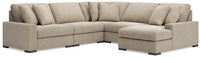 Auvelle 5-Piece Sectional with Chaise in Oatmeal II