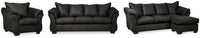 Calder Sofa Chaise with Sofa and Chair