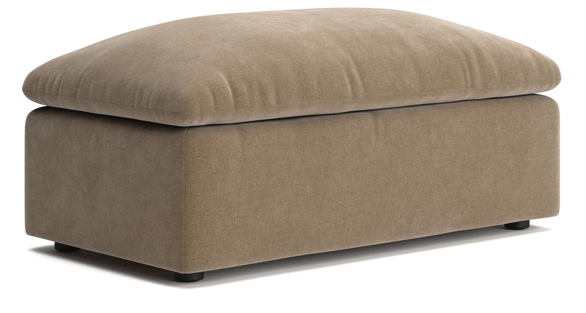 Belmoure Ottoman in Sable