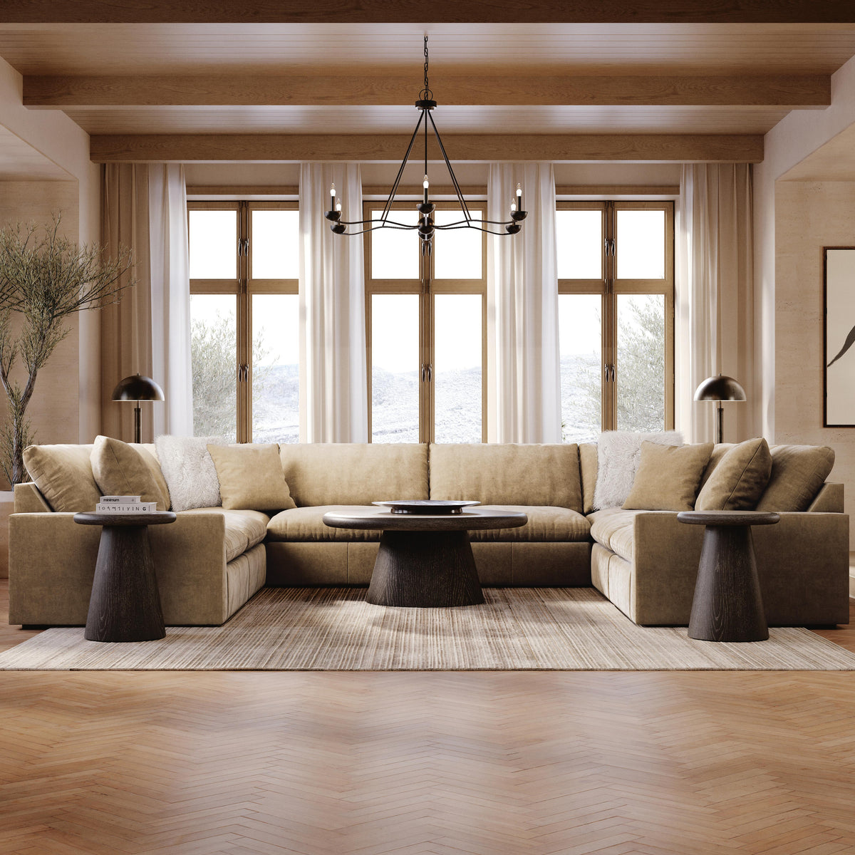 Belmoure 8-Piece Sectional in Sable