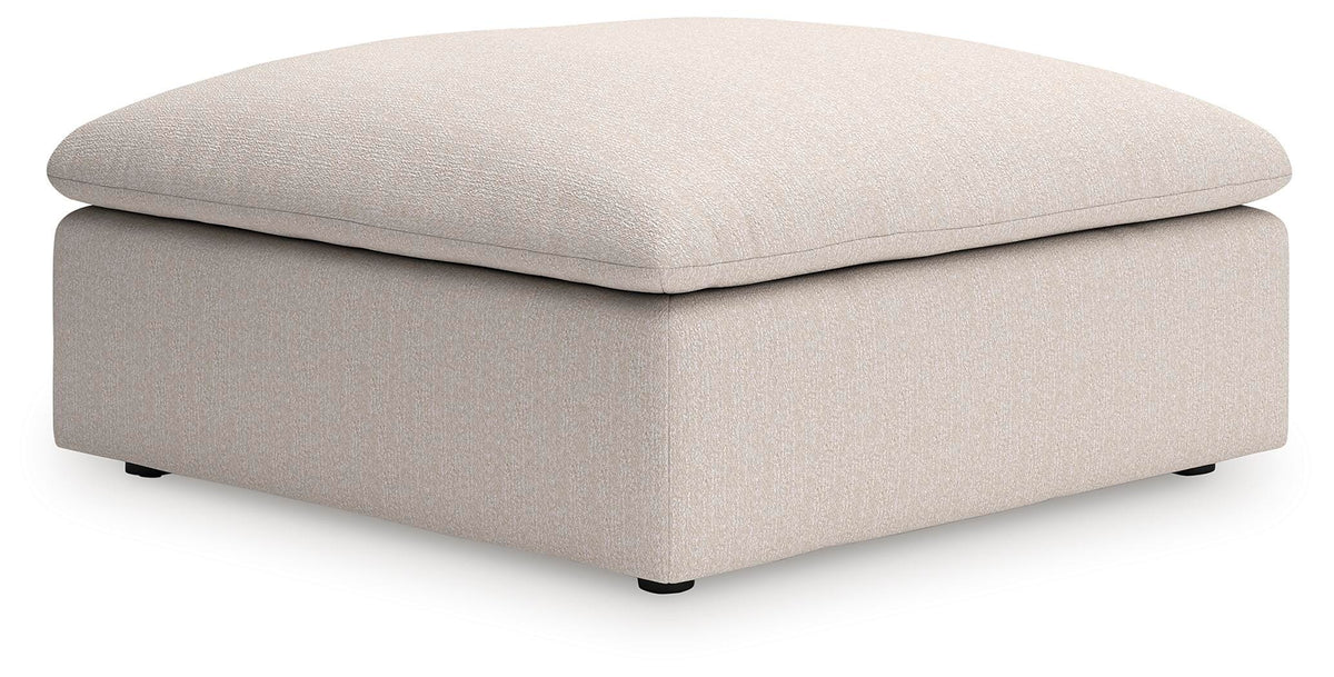 Belmoure Oversized Accent Ottoman in Oyster