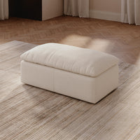 Belmoure Ottoman in Oyster
