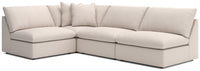 Belmoure 4-Piece Sectional in Oyster Velvet