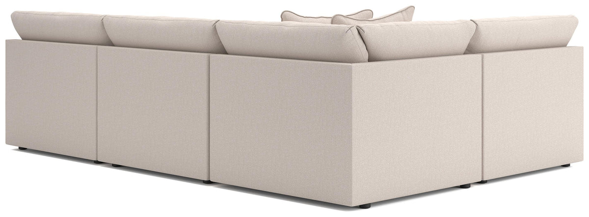 Belmoure 4-Piece Sectional in Oyster Velvet