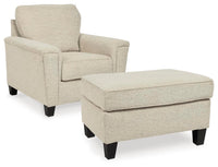 Yamba Chair and Ottoman in Natural