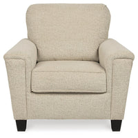 Yamba Chair and Ottoman in Natural