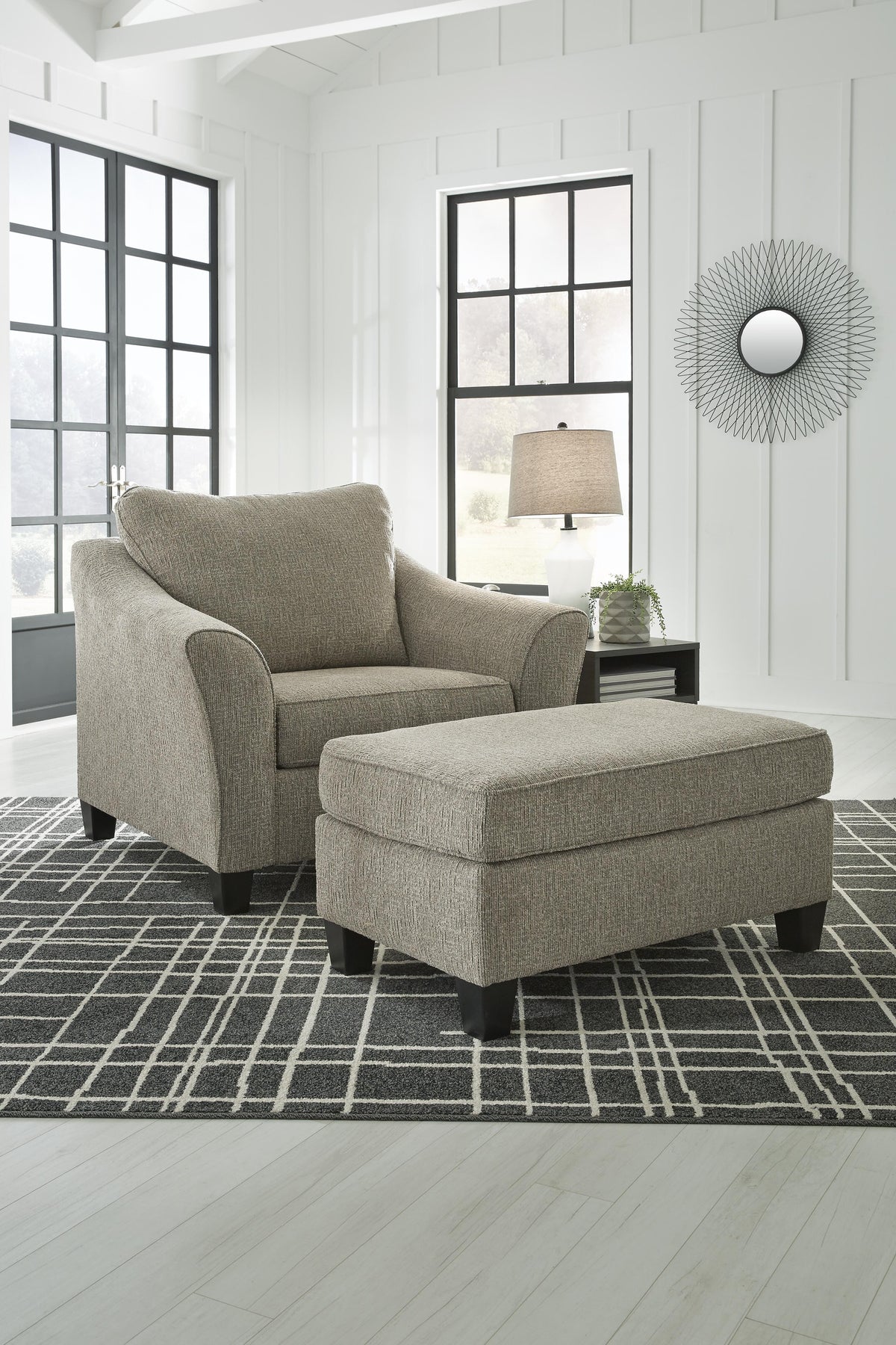 Delacourt Oversized Chair and Ottoman