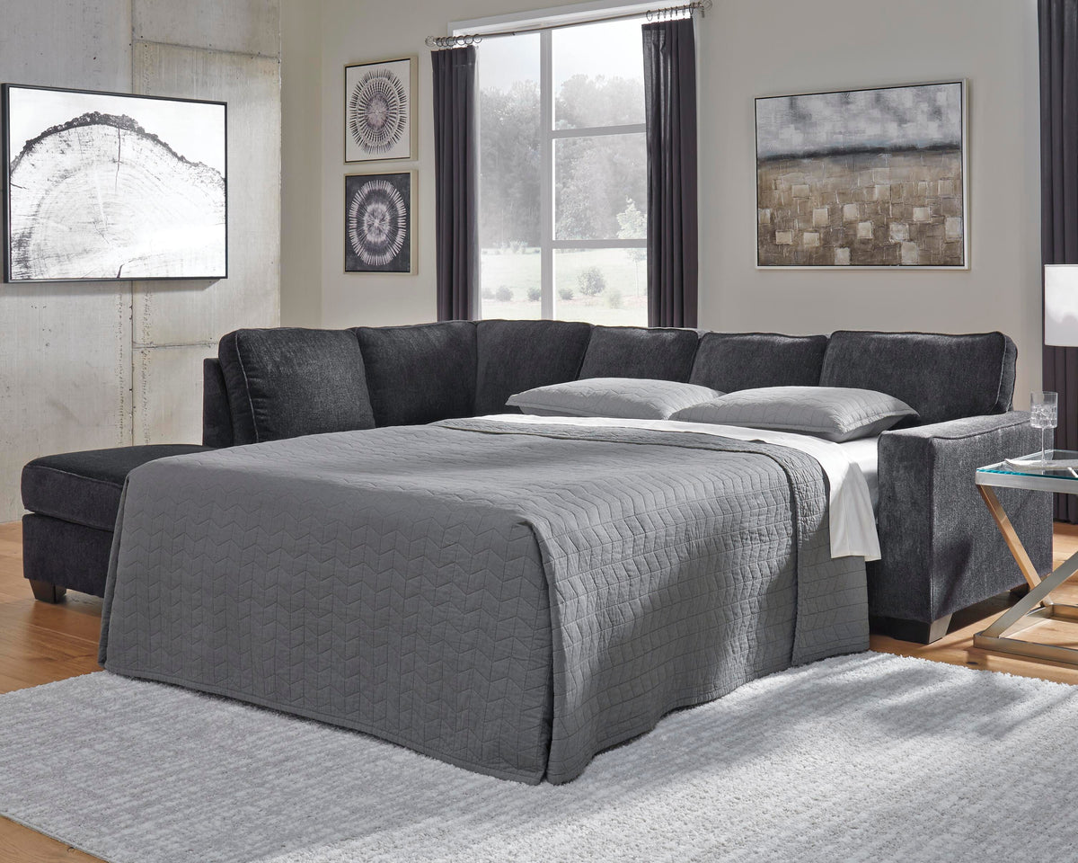 Rylo 2-Piece Sleeper Sectional with Chaise in Slate