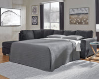 Rylo 2-Piece Sleeper Sectional with Chaise in Slate