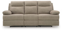 Verrin Reclining Sofa with Drop Down Table in Mocha