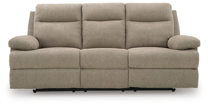 Vantis Reclining Sofa with Drop Down Table in Mocha