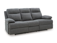 Vantis Reclining Sofa with Drop Down Table in Charcoal
