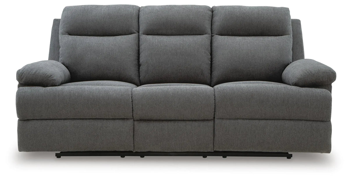 Vantis Reclining Sofa with Drop Down Table in Charcoal