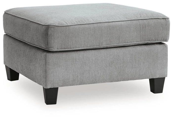 Wrenley Oversized Accent Ottoman in Steel