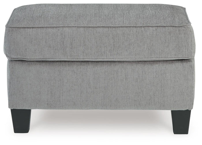 Wrenley Ottoman in Steel