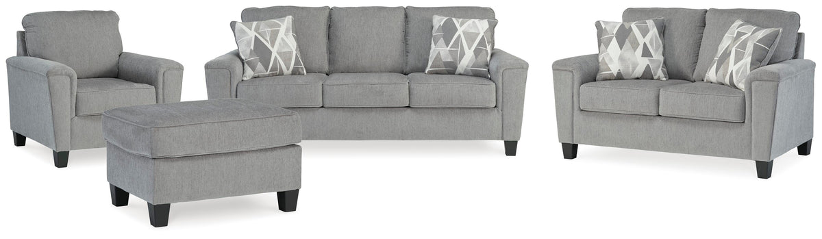 Wrenley Sofa with Loveseat and Chair and Ottoman