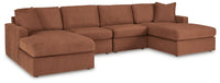 Marlow 4-Piece Sectional with Chaise in Spice VII
