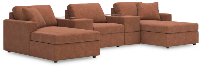 Marlow 5-Piece Pit Sectional in Spice