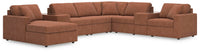 Marlow 8-Piece Sectional with Chaise in Spice III