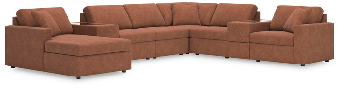 Marlow 8-Piece Sectional with Chaise in Spice III