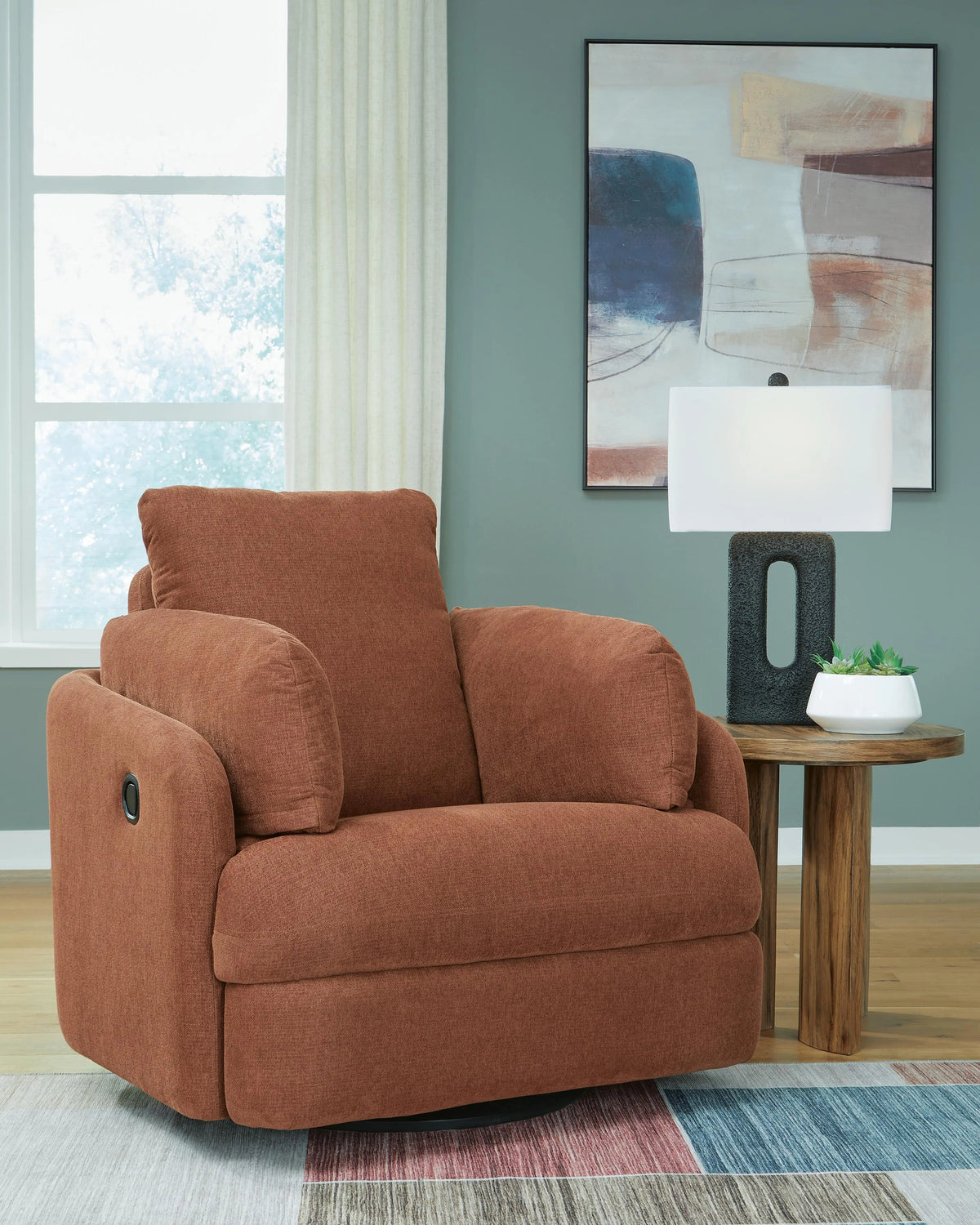 Marlow Swivel Glider Recliner in Spice