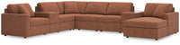 Marlow 8-Piece Sectional with Chaise in Spice II