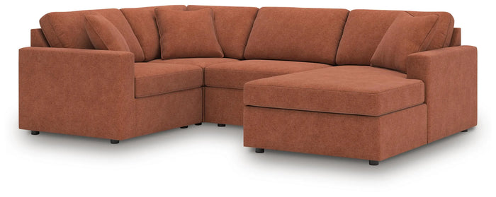 Marlow 4-Piece Sectional with Chaise in Spice IX