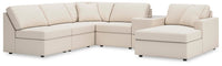 Marlow 6-Piece Sectional with Chaise in Oyster Performance Fabric II