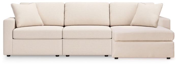 Marlow 3-Piece Sectional with Chaise in Oyster Performance Fabric