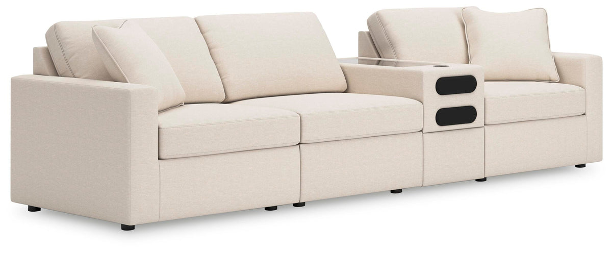 Marlow 4-Piece Sectional in Oyster Performance Fabric II