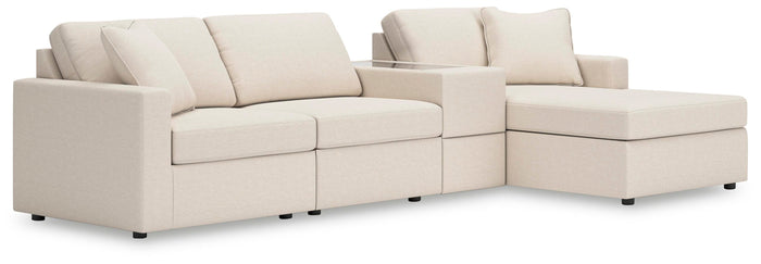 Marlow 4-Piece Sectional with Chaise in Oyster Performance Fabric II