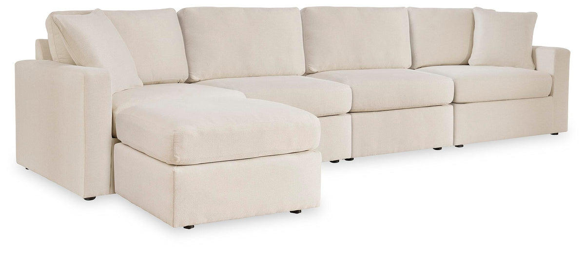 Marlow 4-Piece Sectional and Ottoman in Oyster