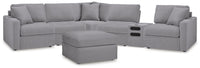 Marlow 6-Piece Sectional and Oversized Accent Ottoman