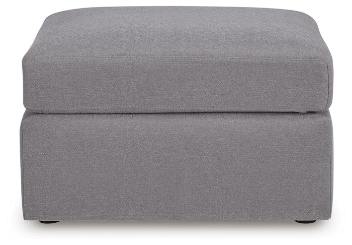 Marlow Oversized Accent Ottoman in Granite