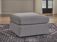 Marlow Oversized Accent Ottoman in Granite