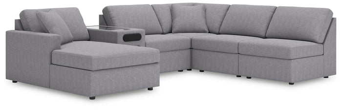 Marlow 6-Piece Sectional with Chaise in Granite II