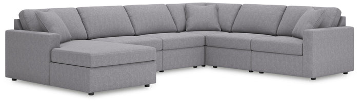 Marlow 6-Piece Sectional in Granite Performance Fabric VI