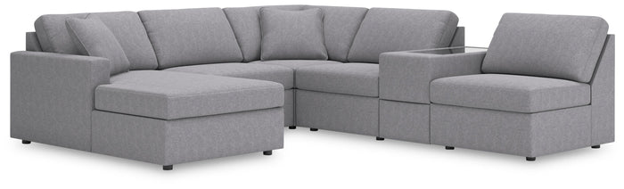 Marlow 6-Piece Sectional with Chaise in Granite III