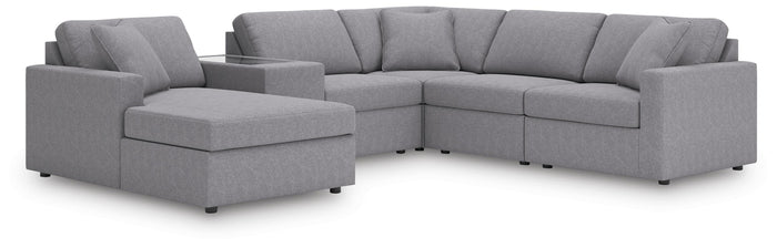 Marlow 6-Piece Sectional with Chaise in Granite VII