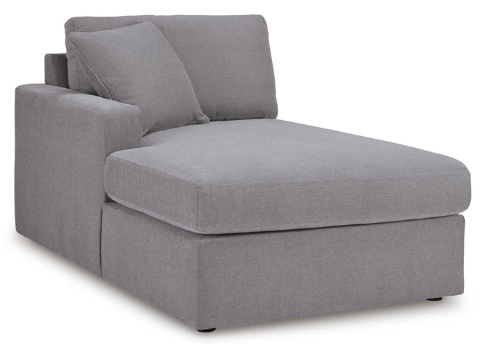 Marlow 4-Piece Sectional with Chaise in Granite Performance Fabric IV