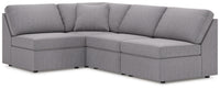 Marlow 4-Piece Sectional in Granite Performance Fabric IV