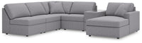 Marlow 6-Piece Sectional with Chaise in Granite IV