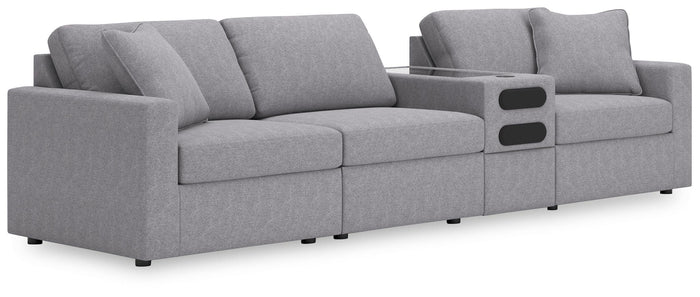 Marlow 4-Piece Sectional in Granite Performance Fabric II