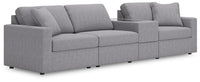 Marlow 4-Piece Sectional in Granite Performance Fabric III
