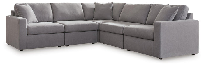 Marlow 5-Piece Sectional in Granite Performance Fabric III