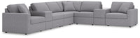 Marlow 8-Piece Sectional in Granite Performance Fabric