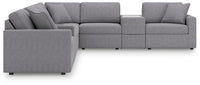 Marlow 8-Piece Sectional in Granite Performance Fabric